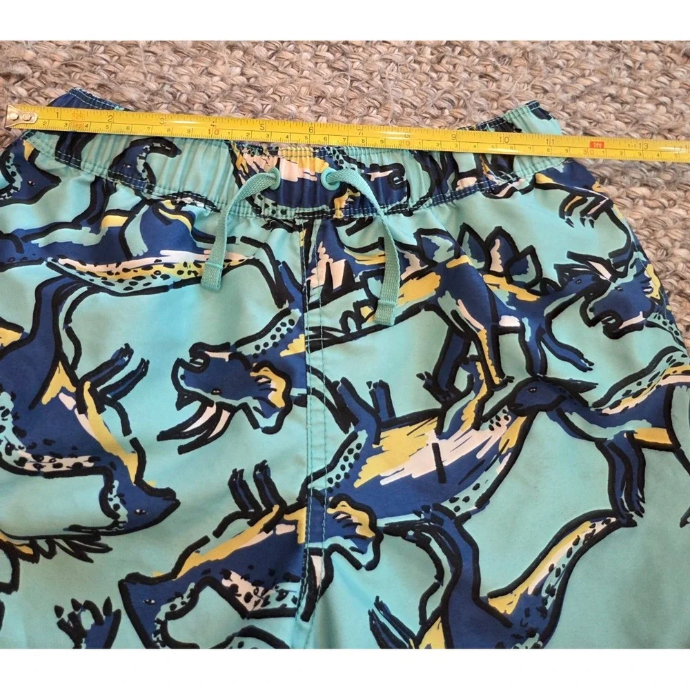 Hanna Andersson Shorts Swim Trunks Blue Dinosaur Boys 140 US 10